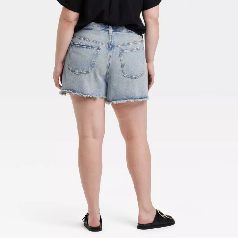 UNIVERSAL THREAD 90s baggy mid rise distressed denim shorts 22 NWT - Picture 4 of 6